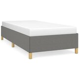 Maison Chic Posteljni okvir - Enojna postelja - Postelja za odrasle brez vzmetnice temno siv 100x200 cm blago-J7819, (21759876) Cene