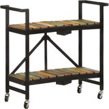 vidaXL Kuhinjska kolica 87x 36 x 81 cm od masivnog obnovljenog drva | shoptok.hr