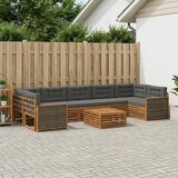  Set vanjskih sofa 8 kom. Prirodna i antracit | shoptok.hr