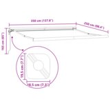 vidaXL automatska uvlačiva tenda bijela 350x250 cm, tenda zamjenska tkanina za okvir 3.5x2.5 m bijela | shoptok.hr