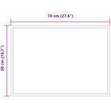  LED kupaonsko ogledalo s ogledalom *Transparent*an 70 x 50 cm | shoptok.hr