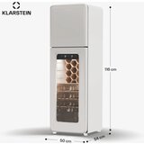 Klarstein Shirley hladilnik za vino + zamrzovalnik | Naprava 2 v 1, srebrna-krom - | Shoptok.si