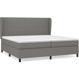  Krevet s oprugama i madracem tamnosivi 200 x 200 cm od tkanine | shoptok.hr