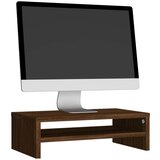 Stojalo za zaslon rjavi hrast 42x24x13 cm konstruiran les, (20601323) | Shoptok.si