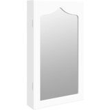  Zidni ormarić za nakit s ogledalom bijeli 37,5 x 10 x 67 cm | Eponuda.ba