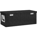  Kutija za pohranu crna 70 x 31 x 27 cm aluminijska | shoptok.hr