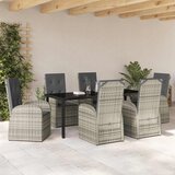  Vrtni set za objed 7 kom. Siva poliratan | shoptok.hr