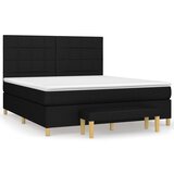 The Living Store Box spring postelja z vzmetnico črna 160x200 cm blago - Box Spring Postelja, (21503631) | Shoptok.si