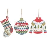 Viter novogodišnji ukras drveni lakovani h11,5cm ( 57907 ) u