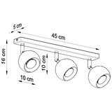 Sollux SL.0439 - Plafonska reflektorska svetiljka OCULARE 3xGU10/10W/230V | Eponuda.com