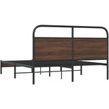 vidaXL Posteljni okvir brez vzmetnice 160x200 cm rjav hrast inž. les | Shoptok.si