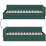  Kutni okvir kreveta Tamnozelena 80 cm x 200 cm Baršun | shoptok.hr