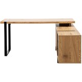 MID.YOU KOTNA PISALNA MIZA kovina, leseni material črna, barve hrasta | Shoptok.si