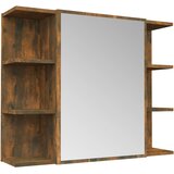  Kupaonski ormarić s ogledalom hrast 80 x 20,5 x 64 cm drveni | shoptok.hr