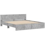  Okvir za krevet s uzglavljem i LED siva boja betona 180x200 cm | shoptok.hr