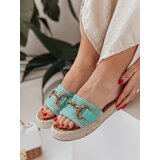 DStreet Klapki damskie MISSWAVE zielone | Shoptok.si