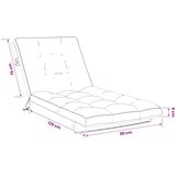 Jastučić za ležaljku VIANEN 100% poliester Crna 200 x 90 x 8 cm Slike