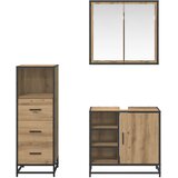  Set namještaja za kupaonicu 3 kom. Umjetnički hrast Smeđa 65 x 33 x 60 cm | Shoptok.si