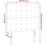  LED uzglavlje krem 80x5x118/128 cm od tkanine | shoptok.hr