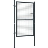  Mrežasta vrtna vrata od pocinčanog čelika 100 x 200 cm siva | shoptok.hr