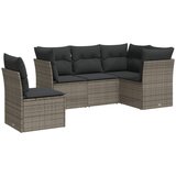  The Living Store Vrtna sedežna garnitura 5-delna z blazinami siv poli ratan - Vrtna Sedežna Garniture, (21450979) | Shoptok.si