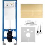 Rea Podometni Set za WC Slim 024N z Gumbom T Brush Gold | Shoptok.si