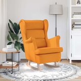  Stolica za ljuljanje 74x90x102 cm tamnožuta od tkanine | shoptok.hr