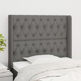  Uzglavlje s ušima tamnosivo 103x16x118/128 cm od tkanine | shoptok.hr