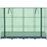  Povišena gredica s pokrovom za staklenik izgled ratana 160x40x123 cm | shoptok.hr
