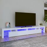 vidaXL TV omarica z LED lučkami bela 280x36,5x40 cm Cene