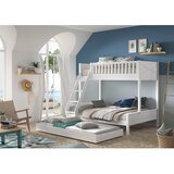 Vipack Bijeli dječji krevet od masivnog bora na kat s prostorom za odlaganje 140x200/90x200 cm SCOTT – | shoptok.hr