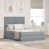  Krevet S LED lampica Svijetlo siva 140 x 190 cm tkanina | shoptok.hr
