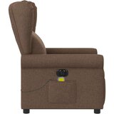 vidaXL Električni masažni naslanjač rjavo blago, (21824554) | Shoptok.si