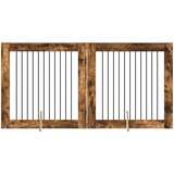  Vrata za pse s postoljem 2 pcs Dimljeni hrast 100 x 100 cm | Eponuda.ba