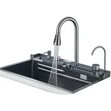 Kuhinjski umivalnik, integriran digitalni prikaz, velika kapaciteta -Črna, (5000140160)