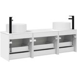  Set ormarića za kupaonicu 3 kom. Bijela visokog sjaja 49 x 44,5 x 65,5 cm | Shoptok.si