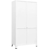 vidaXL garderobna omara bela 90x50x180 cm kovina | Shoptok.si