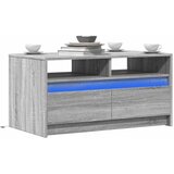 vidaXL Stolić za kavu LED boja sivog hrasta sonome konstruirano drvo | shoptok.hr