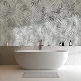  Foto tapeta - Minimalist landscape - nature motif with grey exotic leaves 150x105 | shoptok.hr