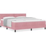  Box Spring postelja z vzmetnico Roza Super King Velur, (22052230) | Shoptok.si