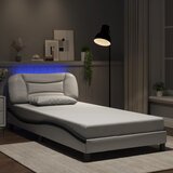  Okvir kreveta s LED-om bez madraca Hvar bijelo-crni 100 x 200 cm | shoptok.hr