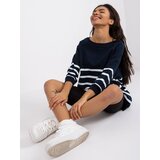 RUE PARIS Blouse-RV-BZ-7556.68-navy blue | shoptok.hr