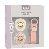 Bibs darilni set tolažilne dude colour in priponke za dudo loop blush Cene