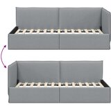  Kutni okvir kreveta Svijetlo siva 80 x 200 cm tkanina | shoptok.hr