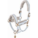 ESKADRON Oglavka DOUBLE PIN METALLIC FAUX LEATHER FF, powder blue - P2 | Shoptok.si