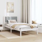  Krevetna konstrukcija s uzglavljem Svijetlo siva 90 x 190 cm | Eponuda.ba