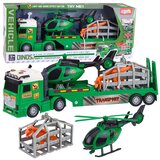  Set za prijevoz dinosaura: Kamion, Vučno vozilo, Helikopter, Svjetla, Zvuk | shoptok.hr