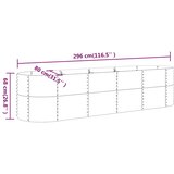  Povišena vrtna gredica od pocinčanog čelika 296x80x68 cm smeđi | shoptok.hr
