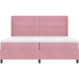 Box spring krevet s madracem Ružičasta 200 x 200 cm Baršun | shoptok.hr