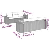  7-dijelni set vrtnih sofa od poliratana s jastucima bež | shoptok.hr